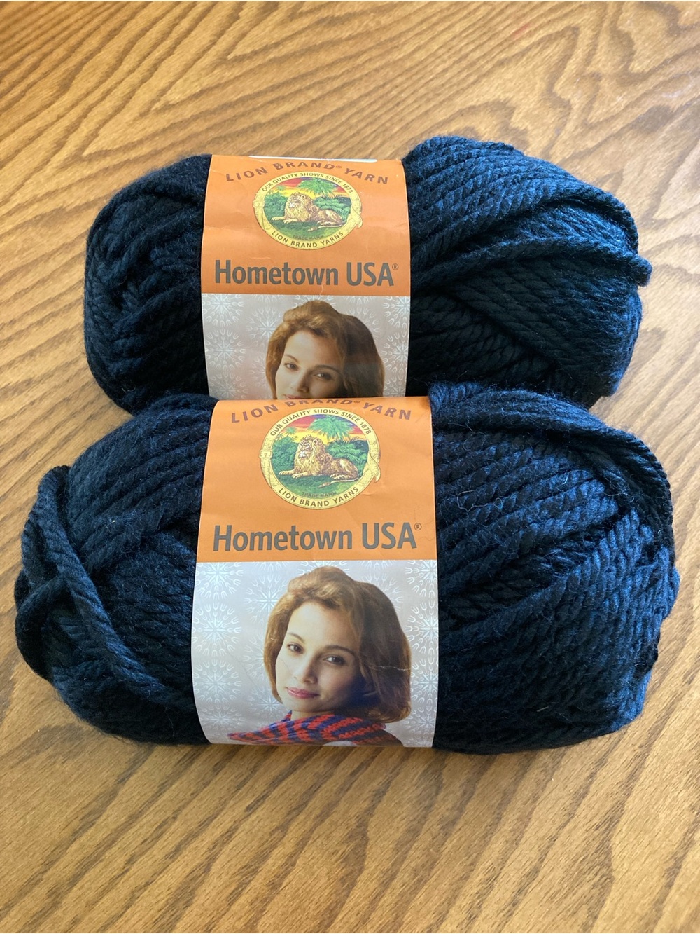 NWT Lion Brand Hometown USA Super Bulky Yarn Lot - Oakland Black (Set of 2)
